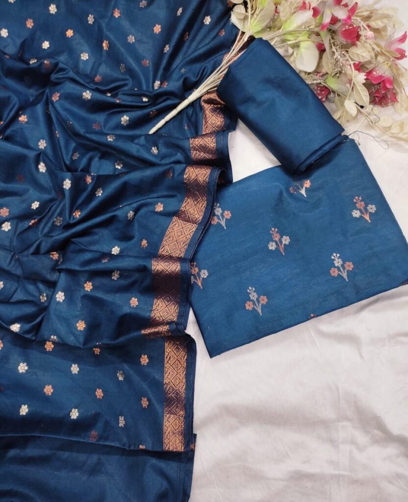 Banarasi butter silk suit