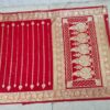 Red Banarasi Silk Saree - Image 4